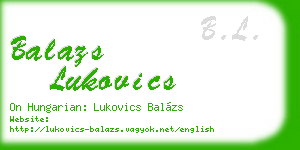 balazs lukovics business card