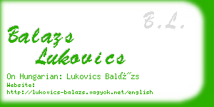 balazs lukovics business card